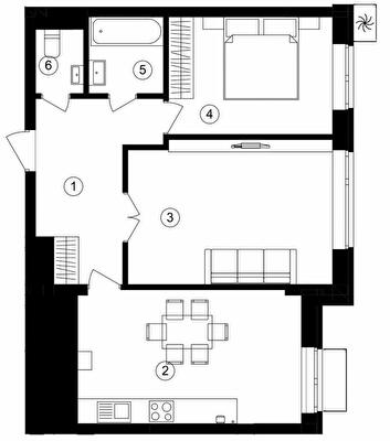 2-комнатная 59.8 м² в ЖК One House от 23 000 грн/м², г. Вишневое