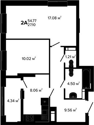 2-комнатная 54.77 м² в ЖК Irpin City от 20 400 грн/м², г. Ирпень