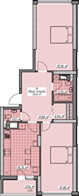 2-комнатная 72.43 м² в ЖК Элегия Парк от 28 000 грн/м², Одесса