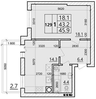 1-комнатная 45.9 м² в ЖК Святых Ольги и Елизаветы от 20 000 грн/м², г. Винники