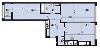 2-кімнатна 77.5 м² в ЖК Вільне Місто від 21 800 грн/м², Львів