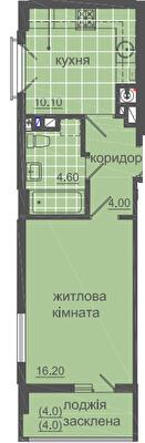 1-кімнатна 38.9 м² в ЖК на вул. Баштанна, 6 від 33 900 грн/м², Львів