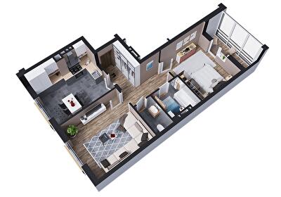 2-комнатная 69 м² в ЖК Baker Street от 17 050 грн/м², г. Новояворовск