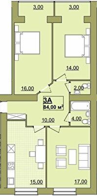 3-комнатная 84 м² в ЖК Городок Центральный от 13 500 грн/м², Ивано-Франковск