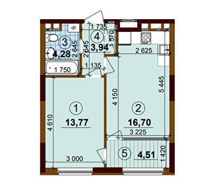 1-комнатная 43.2 м² в ЖК Варшавский Плюс от 24 750 грн/м², Киев