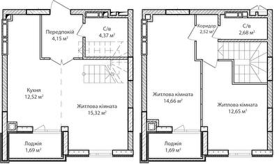 Двухуровневая 72.25 м² в ЖК Синергия Сити от 16 700 грн/м², г. Ирпень