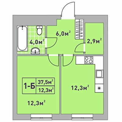 1-кімнатна 37.5 м² в ЖК Центральний-2 від 24 050 грн/м², м. Ірпінь