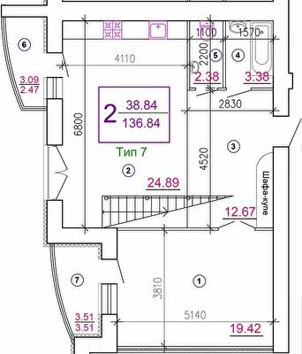 2-кімнатна 136.84 м² в ЖМ Поділля від 20 150 грн/м², Вінниця