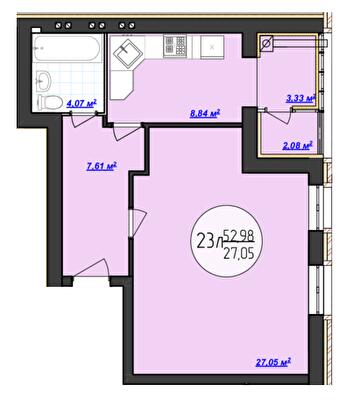 1-кімнатна 52.98 м² в ЖК Кемпінг Сіті від 14 000 грн/м², смт Стрижавка