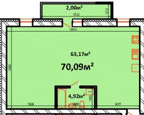 1-комнатная 70.09 м² в ЖК StyleUP от 26 000 грн/м², с. Липины