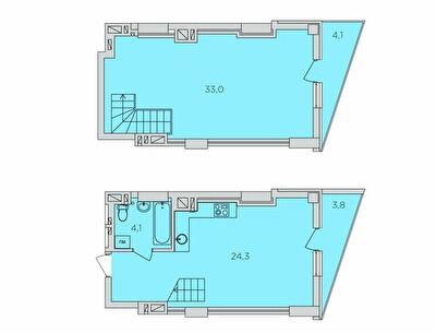 Двухуровневая 63.4 м² в ЖК 360 от 20 500 грн/м², Ровно