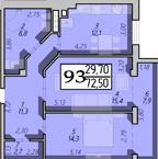 2-кімнатна 72.5 м² в ЖК Арена від 17 200 грн/м², Рівне