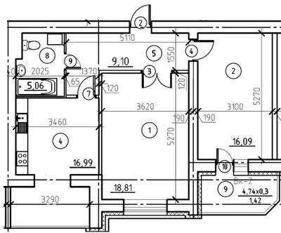 2-кімнатна 67.73 м² в ЖК Еспланада від 14 300 грн/м², Суми