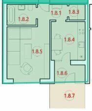 1-кімнатна 41.3 м² в ЖК Горизонт від 13 000 грн/м², с. Петриків