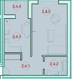 1-кімнатна 45.6 м² в ЖК Горизонт від 13 000 грн/м², с. Петриків