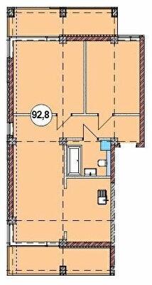 2-кімнатна 92.8 м² в ЖК Club City від 19 100 грн/м², Херсон