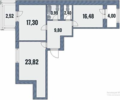 2-комнатная 80.31 м² в ЖК Лесной от 14 000 грн/м², Чернигов