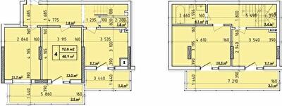 Дворівнева 92.8 м² в ЖК Віденський Квартал від 18 500 грн/м², Чернівці