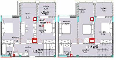 Двухуровневая 142.7 м² в ЖК Водограй от 27 300 грн/м², Черновцы