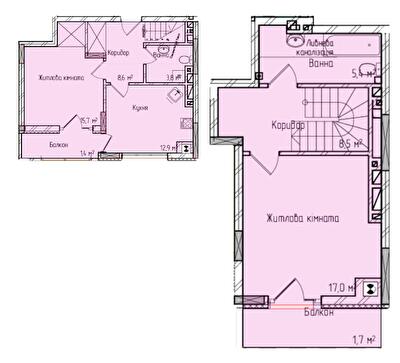 Дворівнева 75 м² в ЖК Престижний від 24 050 грн/м², Чернівці