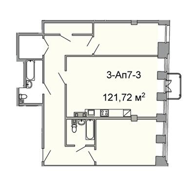 3-комнатная 121.72 м² в ЖК Троицкий от 43 250 грн/м², Днепр