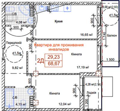 2-кімнатна 68.67 м² в ЖК Art House від 51 100 грн/м², Одеса