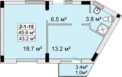 1-комнатная 45.6 м² в ЖК SMART City-2 от 19 150 грн/м², Одесса