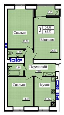 Трехкомнатные в ЖК Новая Барселона