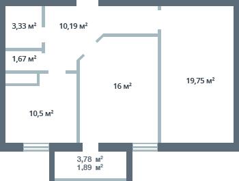 2-кімнатна 65.22 м² в ЖК Новосел від 14 250 грн/м², с. Молодіжне