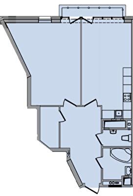 1-комнатная 72.37 м² в ЖК Alter Ego от 80 400 грн/м², Киев