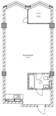 2-комнатная 66.72 м² в ЖК KYIVPROEKT City Space от 115 953 грн/м², Киев