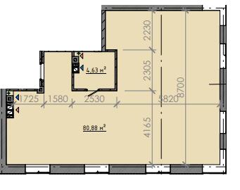 3-кімнатна 85.54 м² в ЖК Osnova від 19 450 грн/м², Запоріжжя