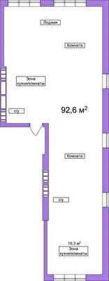 2-кімнатна 92.6 м² в Апарт-комплекс Smart Oseli від 20 000 грн/м², м. Вишневе