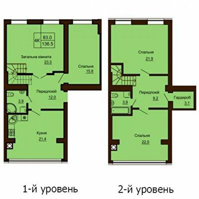 Дворівнева 136.5 м² в ЖК Софія Клубний від 30 000 грн/м², с. Софіївська Борщагівка