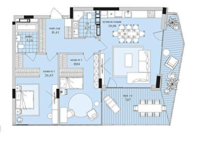 2-комнатная 98.64 м² в ЖК Park Lake City от 65 575 грн/м², с. Подгорцы
