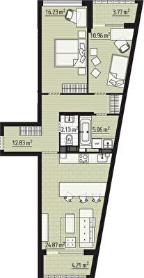 2-комнатная 85.22 м² в ЖК PARKTOWN от 21 000 грн/м², пгт Гостомель