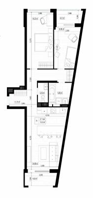 2-комнатная 79.37 м² в ЖК PARKTOWN от 20 500 грн/м², пгт Гостомель