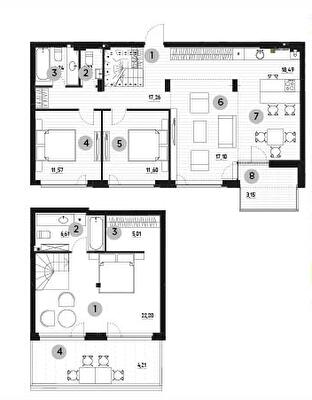 Двухуровневая 121.86 м² в ЖК PARKTOWN от 24 000 грн/м², пгт Гостомель