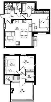 Двухуровневая 97.17 м² в ЖК City Lake от 17 500 грн/м², с. Шевченково