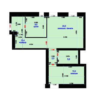 2-комнатная 67 м² в ЖК Княжий от 8 650 грн/м², г. Любомль