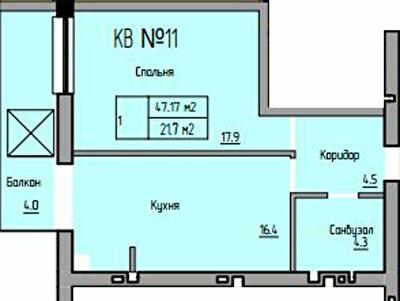 1-кімнатна 47.17 м² в ЖК Європейський від 21 600 грн/м², Рівне