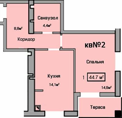 1-кімнатна 44.7 м² в ЖК Європейський від 23 550 грн/м², Рівне