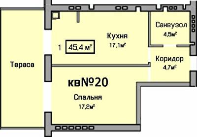 1-кімнатна 45.4 м² в ЖК Європейський від 23 550 грн/м², Рівне