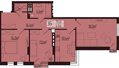 3-комнатная 75 м² в ЖК Варшавський от 13 950 грн/м², г. Сарны