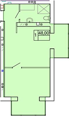 1-комнатная 48 м² в ЖК Gentleman Park от 21 350 грн/м², Тернополь