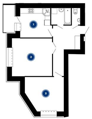 2-комнатная 62.95 м² в ЖК на вул. Стаднікової, 40А от 15 900 грн/м², Тернополь