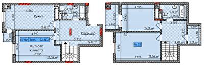 Двухуровневая 123.35 м² в ЖК Европейский квартал от 20 450 грн/м², Черновцы