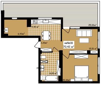 2-комнатная 70.42 м² в ЖК Неосити от 22 650 грн/м², Черновцы