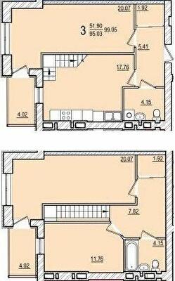 Двухуровневая 99.05 м² в ЖК Dominant от 13 500 грн/м², пгт Песочин