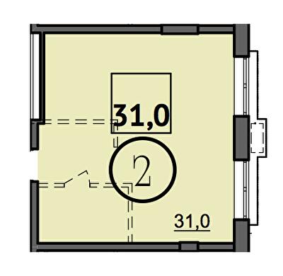 1-комнатная 31 м² в Доходный дом Salve от 41 150 грн/м², Одесса